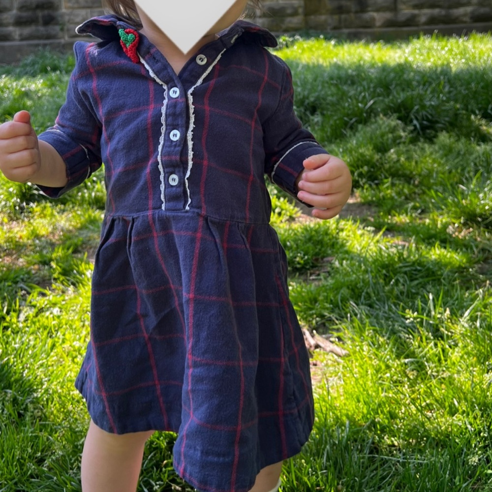 Gucci Plaid Strawberry Dress